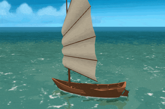 Boat sail wind effect shader