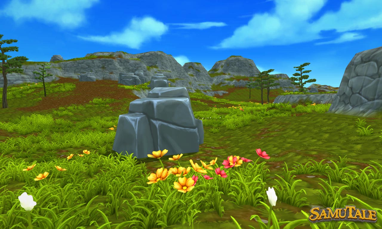 New world terrain showing grassy plains